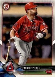 2018 Bowman Base Set Albert Pujols #22 card