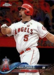 2018 Topps Chrome Base Set Albert Pujols #45 card