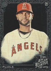 2019 Topps Allen & Ginter X Base Set Albert Pujols #7 card