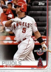 2019 Topps Opening Day Base Set Albert Pujols #65 card