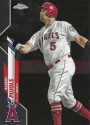 2020 Topps Chrome Base Set Albert Pujols #127 card