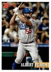 2021 Bowman Heritage Base Set Albert Pujols #46 card