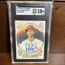 2021 Topps Allen & Ginter Chrome Autographs Albert Pujols #AGA-AP card