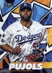 2021 Topps Fire Base Set Albert Pujols #90 card