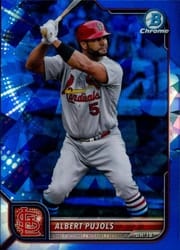 2022 Bowman Chrome Sapphire Edition Base Set Albert Pujols #28 card