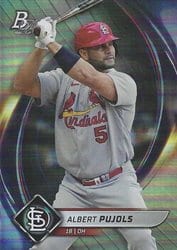 2022 Bowman Platinum Base Set Albert Pujols #2 card