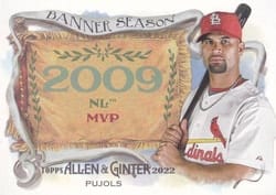 2022 Topps Allen & Ginter Banner Season Albert Pujols #BS-10 card