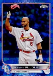 2022 Topps Chrome Update Sapphire Edition Base Set Albert Pujols #US300 card