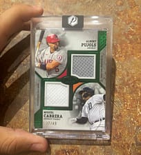 2024 Topps Tier One Dual Player Relics Albert Pujols / Miguel Cabrera #DPR-PC card