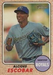 2017 Topps Heritage Base Set Alcides Escobar #284 card