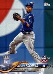 2018 Topps Opening Day Base Set Alcides Escobar #165 card