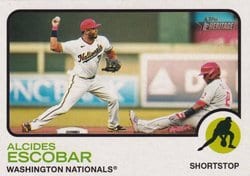 2022 Topps Heritage Base Set Alcides Escobar #308 card