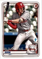 2020 Bowman 1st Edition Base Set Alec Bohm #BFE-29 card