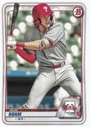 2020 Bowman Prospects Alec Bohm #BP-29 card