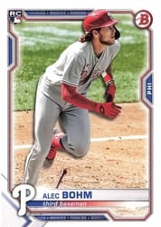 2021 Bowman Base Set Alec Bohm #2 card