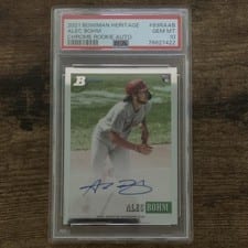 2021 Bowman Heritage Chrome Rookie Autographs Alec Bohm #93RA-AB card