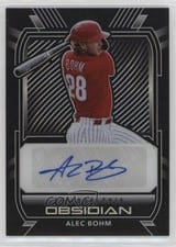 2021 Panini Chronicles Obsidian Autographs Alec Bohm #O-AB card