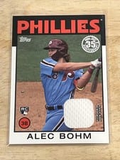 2021 Topps 1986 Topps Baseball Relics Series 2 Alec Bohm #86BR-AB card