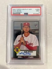 2021 Topps Chrome Platinum Anniversary Autographs Alec Bohm #PA-ABM card
