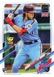 2021 Topps UK Edition Base Set Alec Bohm #52 card