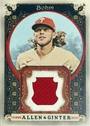 2023 Topps Allen & Ginter Relics (Pattern B) Alec Bohm #AGRB-AB card