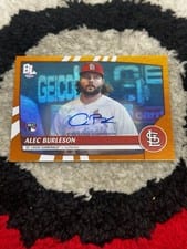 Alec Burleson 2023 Topps Big League Electric Orange Autographs card