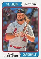 2023 Topps Heritage Base Set Alec Burleson #171 card