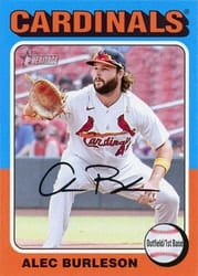 2024 Topps Heritage Base Set Alec Burleson #139 card