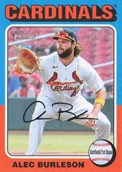 2024 Topps Heritage Mini Base Set Alec Burleson #139 card
