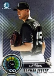 2018 Bowman Scouts Top 100 Alec Hansen #BTP-34 card