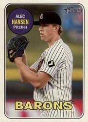 2018 Topps Heritage Minor League Base Set Alec Hansen #204 card