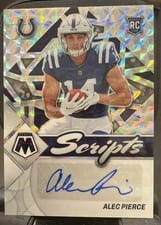 2022 Panini Mosaic Rookie Scripts Alec Pierce #RS-AP card