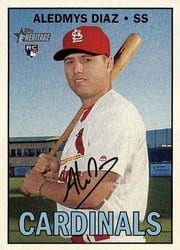 2016 Topps Heritage Base Set Aledmys Diaz #713 card