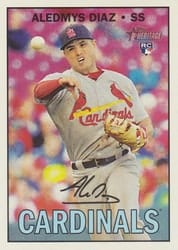 2016 Topps Heritage Base Set Aledmys Diaz #713b card