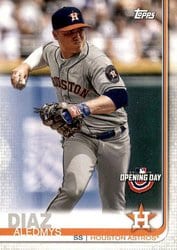 2019 Topps Opening Day Base Set Aledmys Diaz #156 card