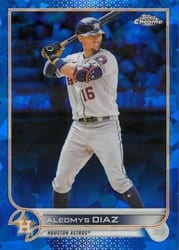 2022 Topps Chrome Update Sapphire Edition Base Set Aledmys Diaz #US289 card