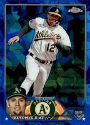 2023 Topps Chrome Update Sapphire Edition Base Set Aledmys Díaz #USCS118 card