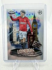 2023 Topps Chrome UEFA Club London Calling Alejandro Garnacho #LC-9 card
