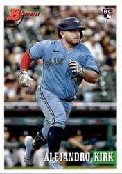 2021 Bowman Heritage Base Set Alejandro Kirk #37 card