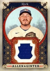 2023 Topps Allen & Ginter Relics (Pattern B) Alejandro Kirk #AGRB-AK card