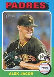 2024 Topps Heritage Mini Base Set Alek Jacob #184 card
