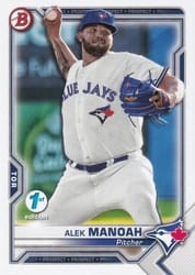 2021 Bowman 1st Edition Base Set Alek Manoah #BP-27 card