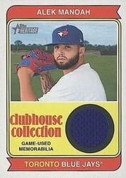 2023 Topps Heritage Clubhouse Collection Relics Alek Manoah #CCR-AMH card
