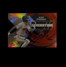2022 Topps Chrome Update Generation Now Autographs Alek Thomas #GNC-14 card