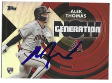 2022 Topps Update Generation Now Autographs Alek Thomas #GN-76 card