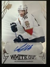 2022-23 SPx White Out Autos Aleksander Barkov #WO-AB card