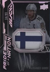 2024-25 SPx 2022-23 Update - UD Black Pride of a Nation Autograph Patch Aleksander Barkov #PON-AB card