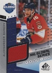 2025-26 SP Game Used 2024 Global Series Stars vs. Panthers Fabrics Aleksander Barkov #GSF2-8 card
