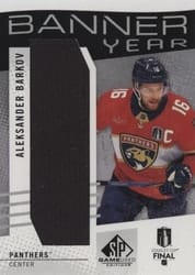 2025-26 SP Game Used 2025 Stanley Cup Finals Banner Year Relics Aleksander Barkov #BYSC-AB card