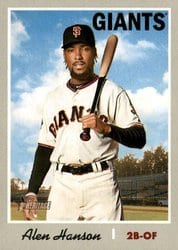 2019 Topps Heritage Base Set Alen Hanson #135 card